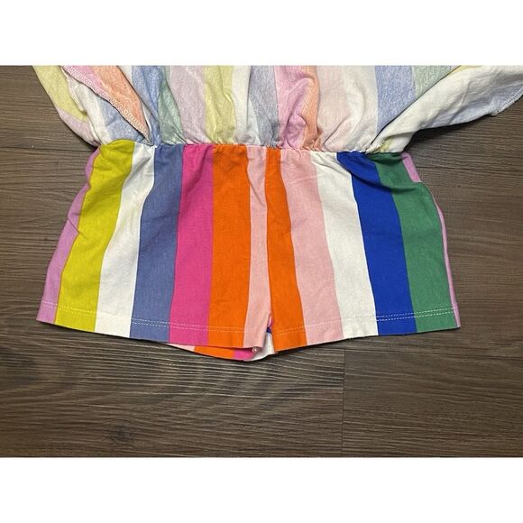 Boden Girls Size 4-5 Multicolor Stripe Stretch Waist Drawstring Cotton Skort - Picture 3 of 6